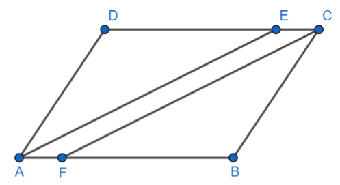 Abcd Is A Parallelogram And Ae And Cf Bisect Angle Class 9 Maths Cbse