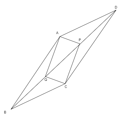 In Parallelogram Abcd Two Point P And Q Are Taken On Diagonal Bd