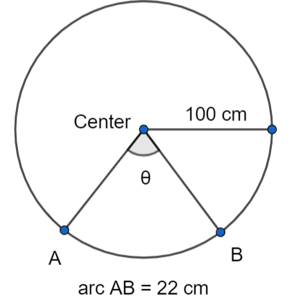 Find the degree measure of the angle subtended at the center of a ...