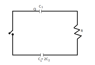 Two Capacitors C1 And C2 2c1 Are Connected In A Circuit Class 12 Physics Cbse