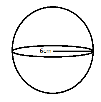 The total surface area of a sphere is $452\\dfrac{4}{7}c{{m}^{2 ...