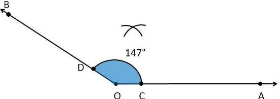 Draw An Angle To Measure \\[147^\\circ \\] And Find Its Bisector.