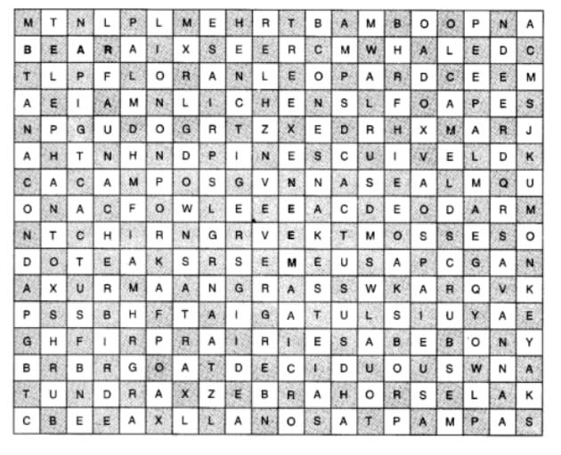 In the crossword table given below some words are hidden They are all
