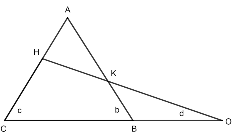 In the given figure, OBC and OKH are straight lines. If AH=AK, \\[b ...