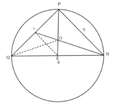 In a non right angled triangle $ \\Delta PQR $ , let p, q, r denote the ...