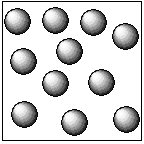 How are the molecules arranged in the three states of matter?