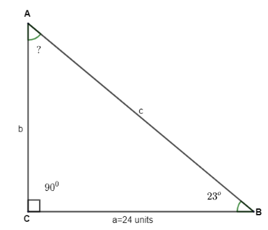 How do solve for the unknown lengths and angle measures of triangle ABC ...