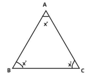 Find the measure of each angle of an equilateral triangle.