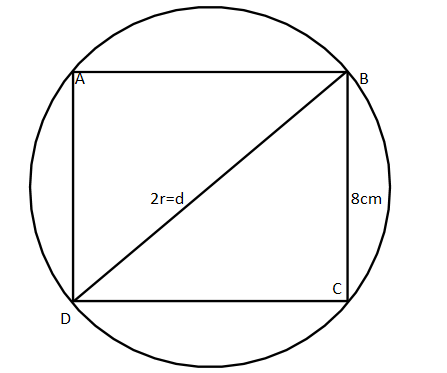 Find the area of the circle in which a square of area $64{\\text{c ...