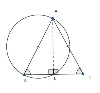 Prove that the circle drawn with any equal side of an isosceles ...