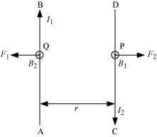 A rectangular loop carrying a current i is situated near a long ...