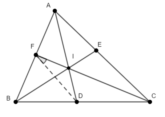 In triangle ABC, let AD, BE and CF be the internal angle bisector with ...