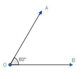 Draw $\\angle AOB=60{}^\\circ $ using a protractor. Now, using a ...