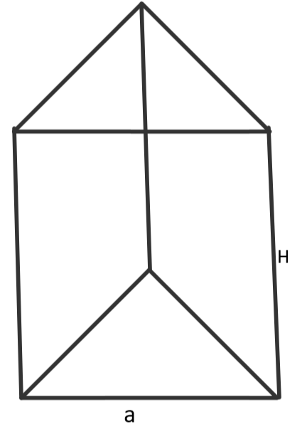 If the volume of a prism is $1920\\sqrt{3}c{{m}^{3}}$and the side of ...