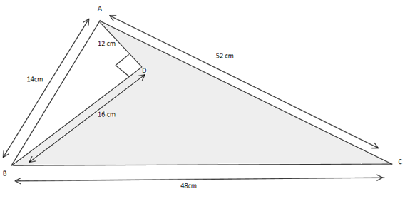 Find the area of the shaded region in figure.\n \n \n \n \n