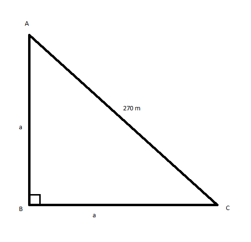 The Area Of A Right-angled Isosceles Triangle, Whose Hypotenuse Is 