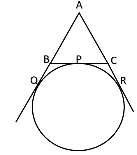 A Circle Touches The Side Bc Of Triangle Abc At Point P Now It Touches The Extended Side Ab At 4002