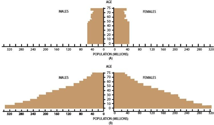 The Age Sex Structure Of A Population Can Be Depicted In The Form Of A Pyramid By Plotting The 2764