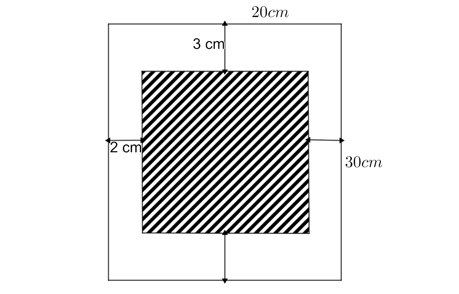 A Typist Uses A Sheet Measuring 20 Cm By 30 Cm Length Wise If A Margin 