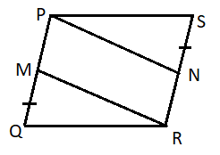 Pqrs Is A Parallelogram And M N Are The Midpoints Of Class 9 Maths Cbse