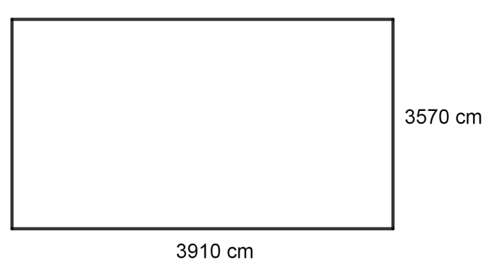 A hall-room 39m 10cm long and 35 m 70 cm broad is to be paved with ...