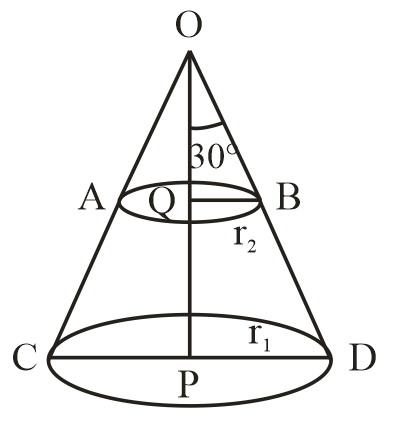 A metallic right circular cone of 20 cm height whose vertical angle is ...