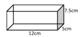 Calculate the total surface area of the cuboid.\n \n \n \n \n