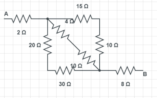 The Equivalent Resistance Between Point A And B Is Class 11 Physics Cbse