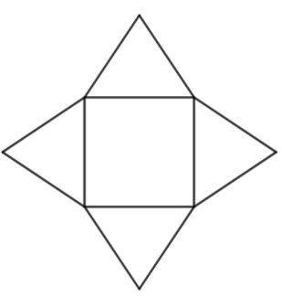 The faces of a square pyramid consist of:A. Six squares.B. Two squares ...