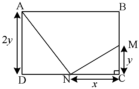 In a rectangle ABCD, M and N are the midpoint of the sides BC and CD ...