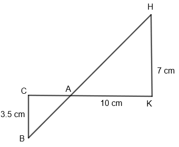 In The Figure Delta Ahk Is Similar To Delta Abc If Class 9 Maths Cbse