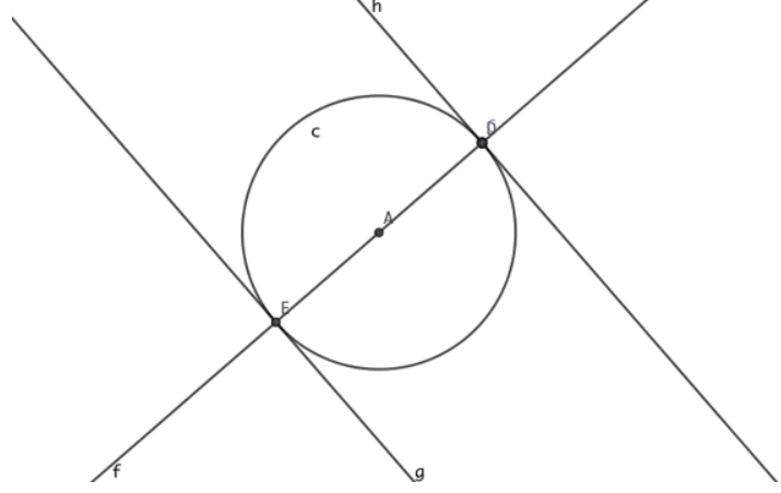 A circle can have parallel tangents at the most class 8 maths CBSE