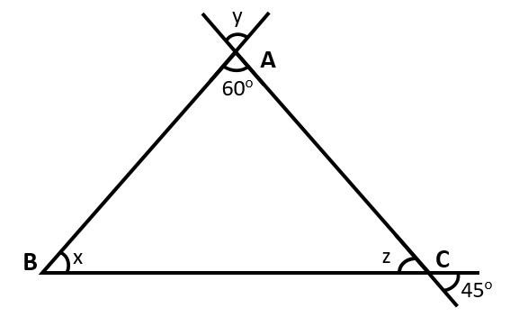 In the given figure find the value of $x$ and $y$.\n \n \n \n \n