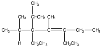 The IUPAC name of the following structure is ${[C{H_3}CH(C{H_3})]_2}C(C ...