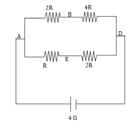 A battery of internal resistance \\[4\\,\\Omega\\] is connected to the ...