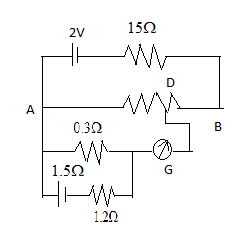 In the following circuit, the resistance of wire AB is 10Ω, and its ...