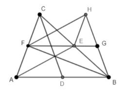 Given Triangle Abc With Medians Ae Bf Cd Fh Parallel Class 1 Maths Cbse