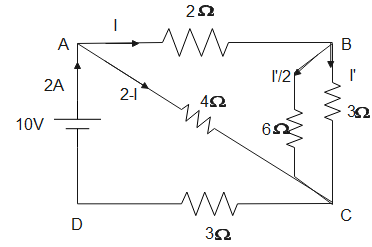 In the circuit shown below current ${{I}_{0}}$ flowing through $6 ...