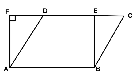 In the given figure, if parallelogram ABCD and rectangle ABEF are equal ...