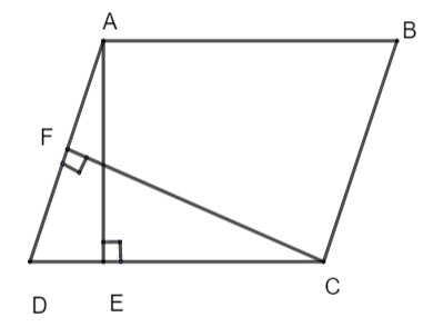 In the given figure ABCD is a parallelogram. AE is perpendicular on DC ...