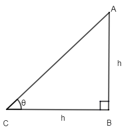 If the length of shadow of a pole is equal to the height of the pole ...