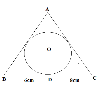 A Triangle Abc Is Drawn To Circumscribe A Circle Of Class 10 Maths Cbse