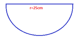 find the perimeter of a semicircular plate of radius 3.85 cm class