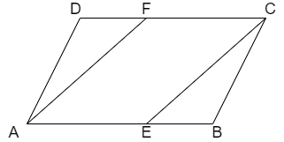 In the figure below ABCD is a parallelogram. AF and EC are the ...