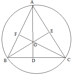 In an equilateral triangle prove that the centroid and centre of the ...