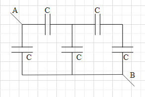 c) 15. Equivalent capacitance between A and B is [DCE 2001] 44F 4F