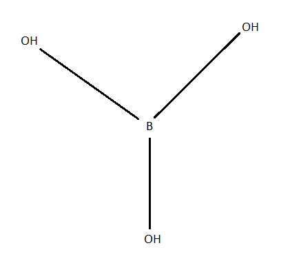 Draw the structure of boric acid. From the structure of boric acid ...