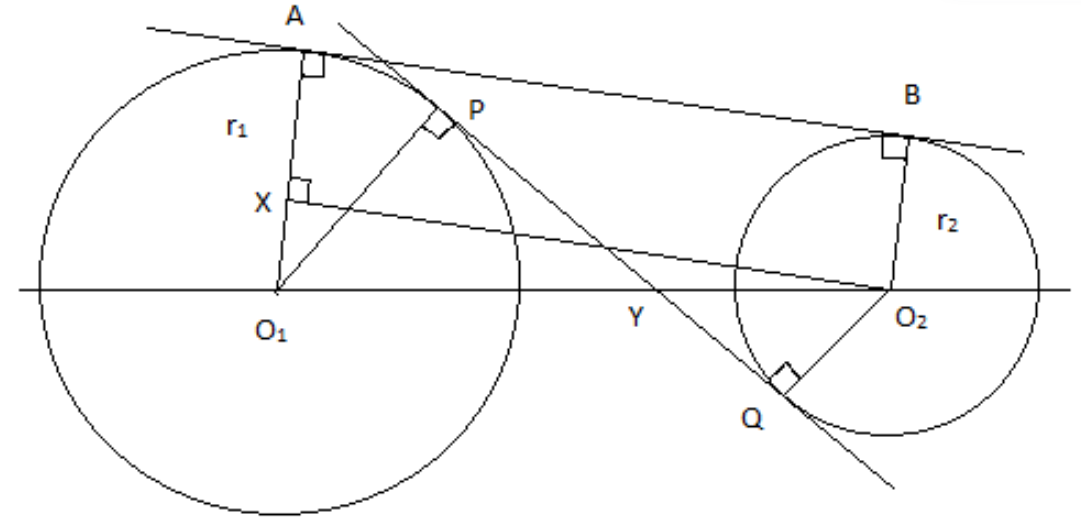 if-the-length-of-a-common-internal-tangent-to-two-circles-is-7-and-that