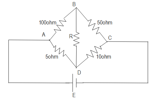 Figure Shows An Unbalanced Wheatstone Bridge. What Is The Direction Of ...