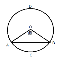 A chord PQ of a circle of radius 10cm subtends an angle of \\[{60 ...